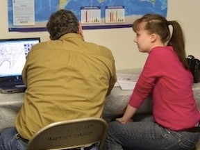 Students interacting