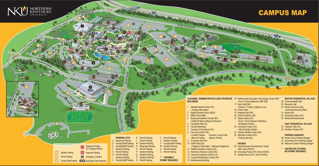 NKU Parking Map