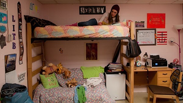 Kentucky Hall common area with air hockey table