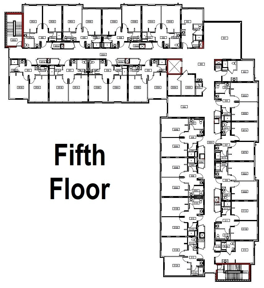 Fifth Floor Plan - New Residence Hall