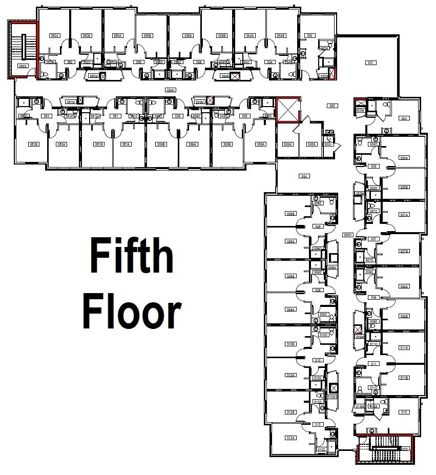 Fifth Floor Plan - New Residence Hall