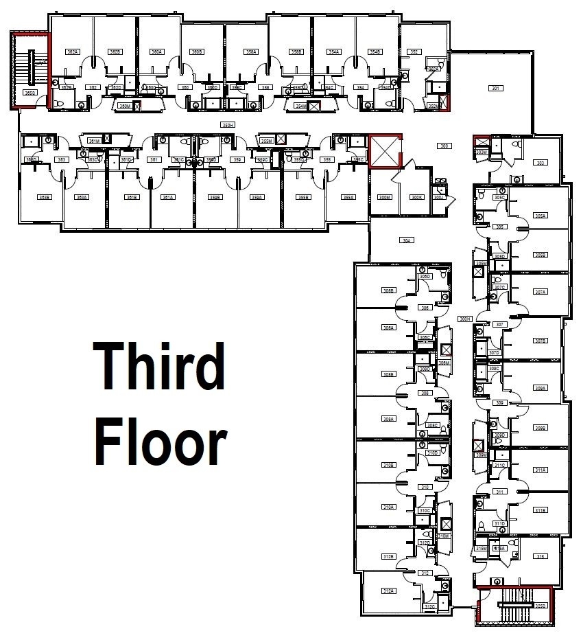Third Floor Plan - New Residence Hall