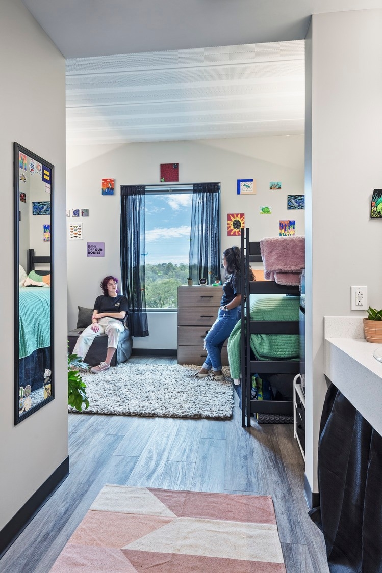 A typical room in the new residence hall