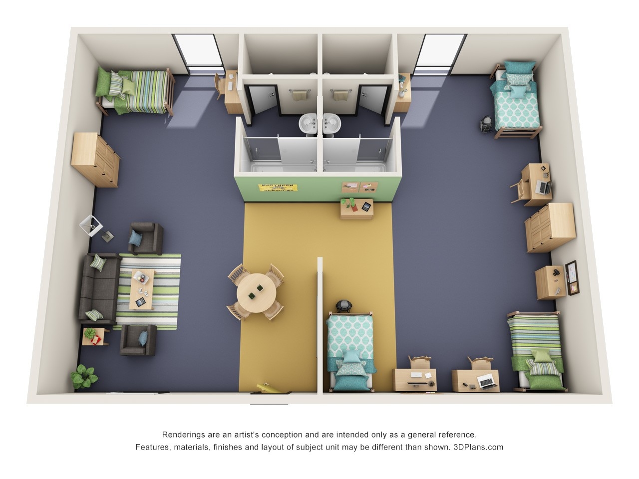 Rendering of Northern Terrace. This rendering is an artist's conception and are intended only as a general reference. Features, materials, finishes and layout of subject unit may be different than shown. 