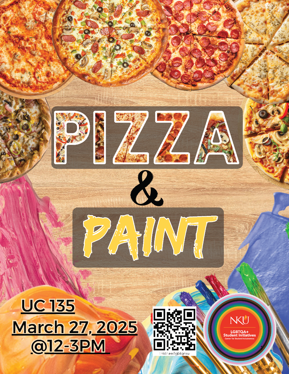 Pizza & Paint Flyer