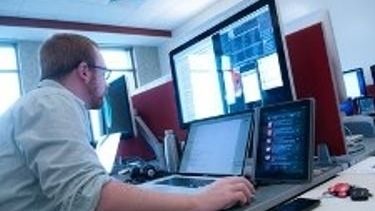 Student at a computer