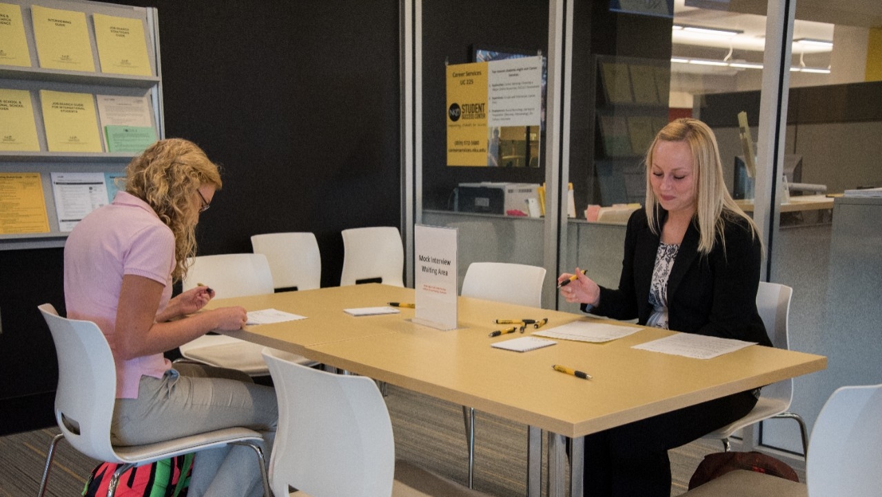 Students at Career Services