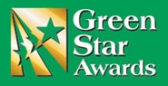 Green Star Awards with green background and cut out star