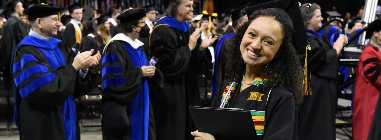 Image of student with Graduation Gown