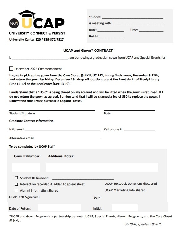 UCAP and Gown Contract