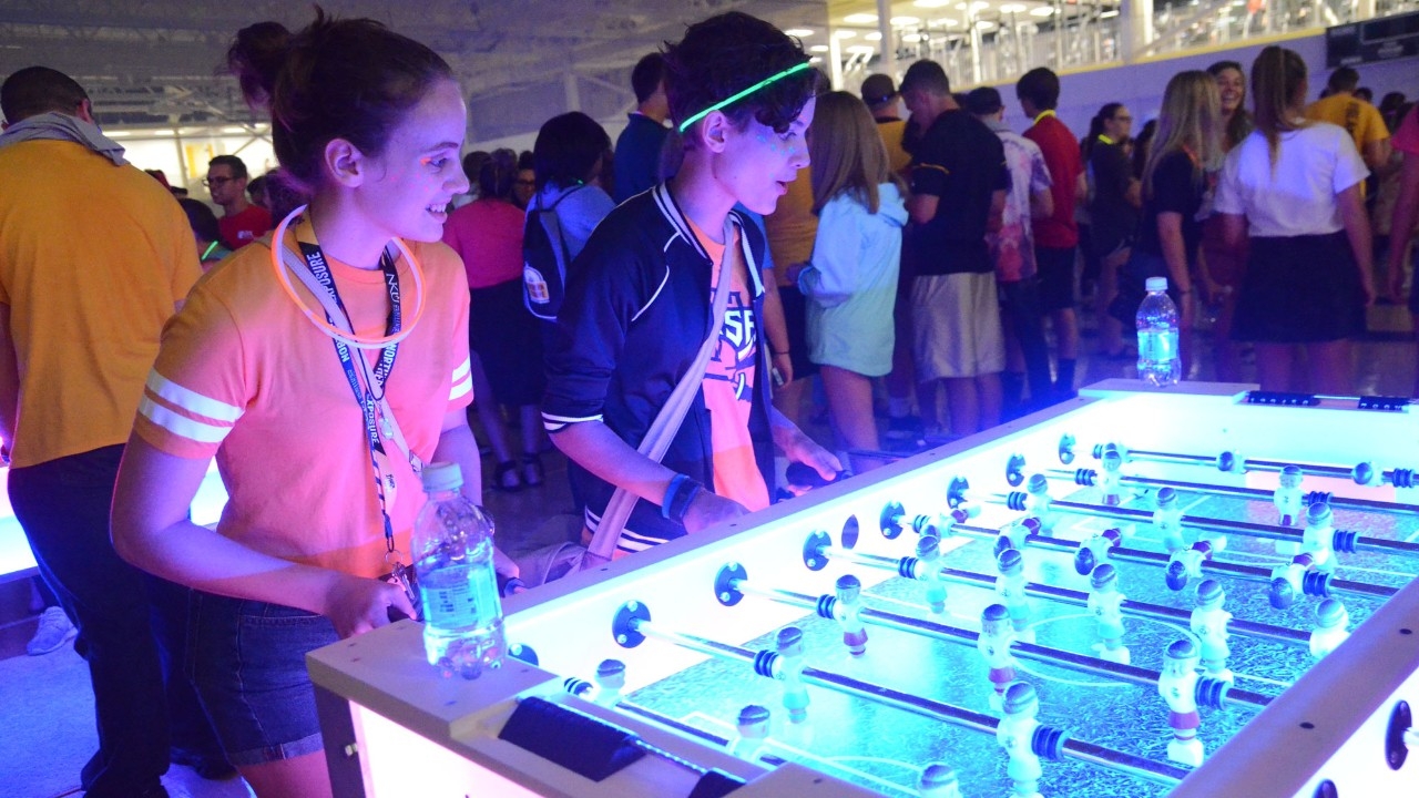 Students attending Victorfest events at the Rec Center