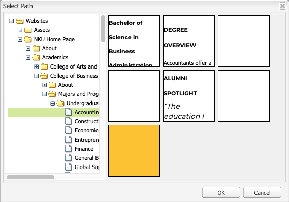 AEM hyperlink prompt for showing navigation branches