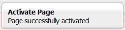Page successfully activated popup.