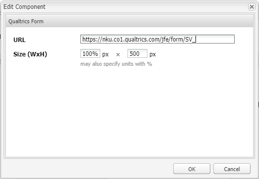 Qualtrics Form Component Edit Image