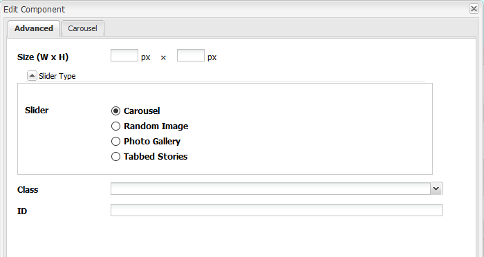 Slideshow Edit Window Image