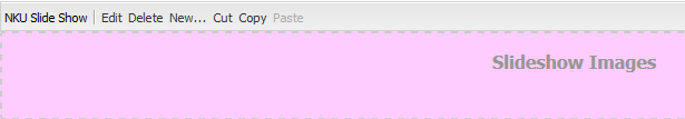 Image of empty slideshow on page