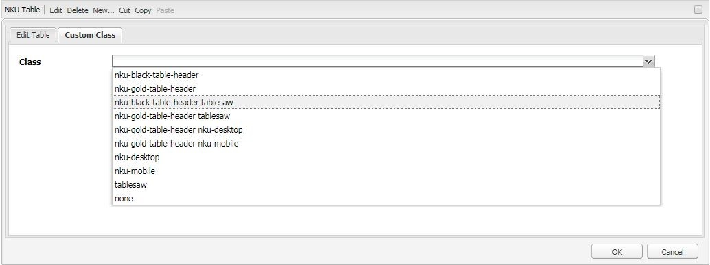 Table Class Style Image