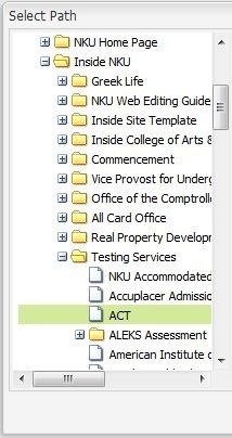 Select Path window