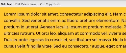 Paragraph with a gold background