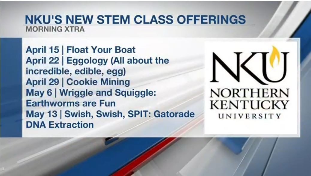 Screenshot of Fox 19 News coverage of STEM at Home
