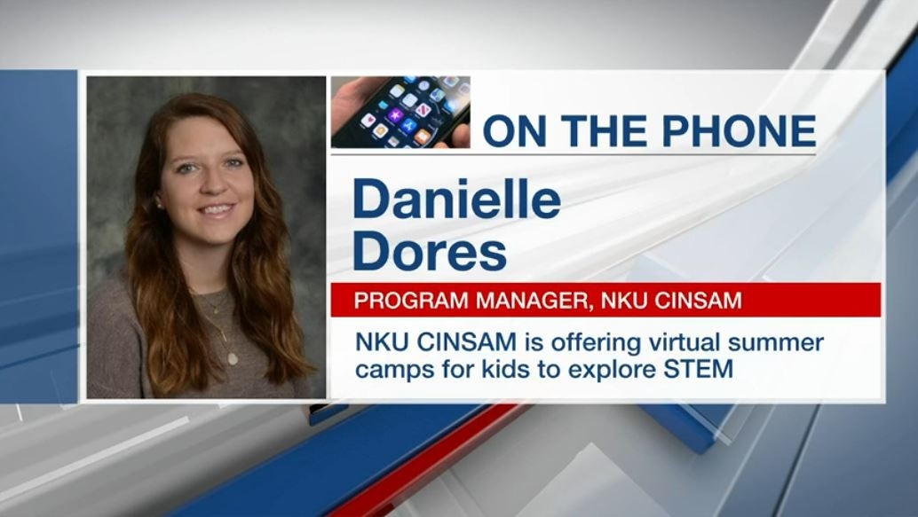 Screenshot of Fox 19 News coverage on CINSAM's virtual summer camps