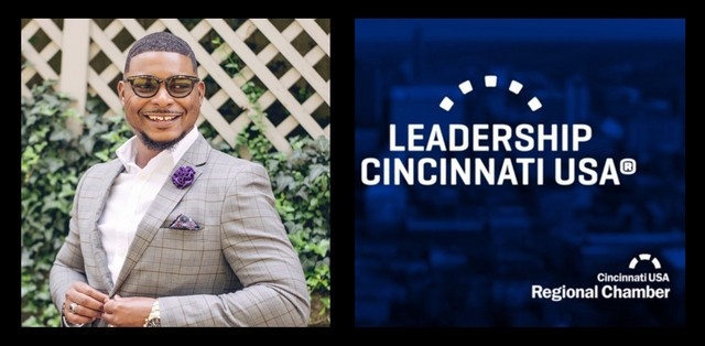 John P Scott head shot and Leadership Cincinnati logo
