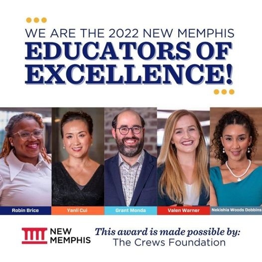 2022 Memphis Educators of Excellence - 5 headshots of educators