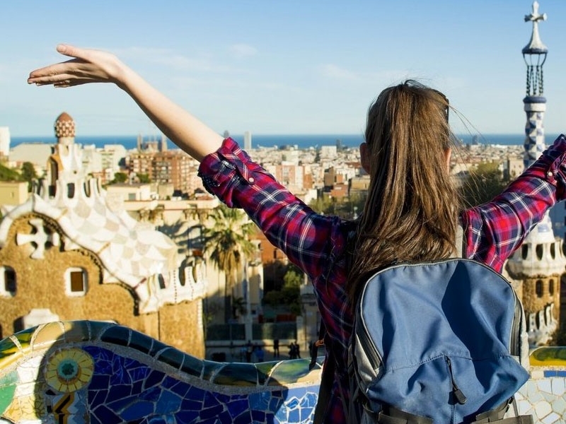 Study abroad student in Barcelona